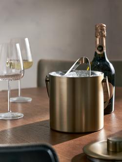 John Lewis Stainless Steel Ice Bucket, Gold - view 2, Gold
