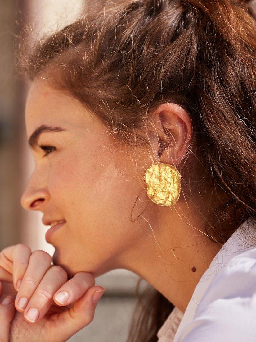 Product image 2 of 2, which shows Deborah Blyth Thetis Stud Earring, Gold