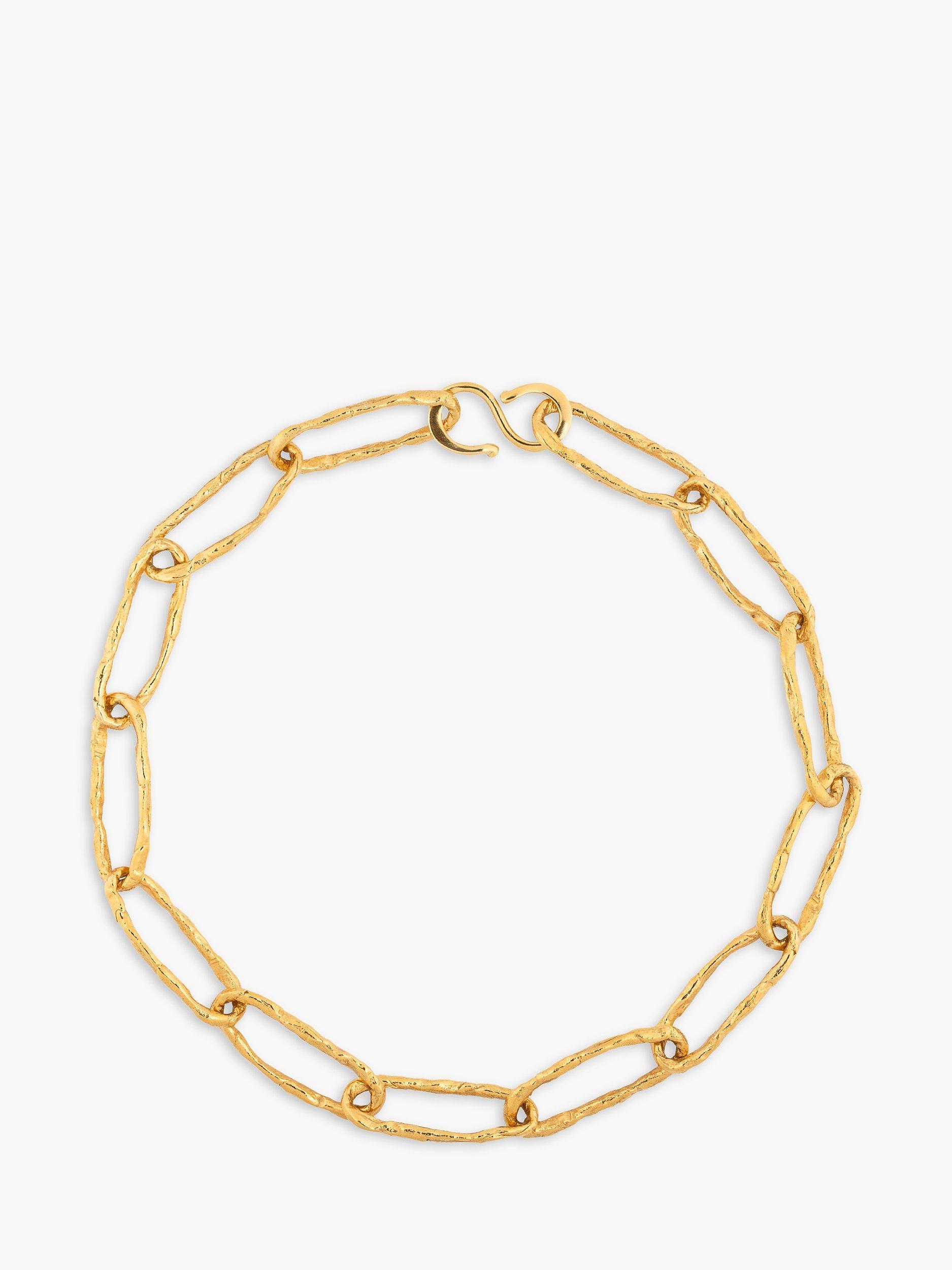 Product image 1 of 2, which shows Deborah Blyth Oval Textured Necklace, Gold