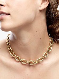 Deborah Blyth Chunky Chain Necklace, Gold - view 2, Yellow Gold