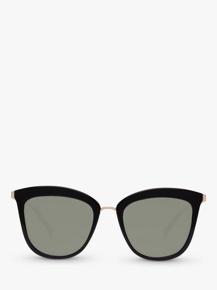 Le Specs Women's Caliente Cat's Eye Sunglasses, Black Gold - view 2, Black Gold