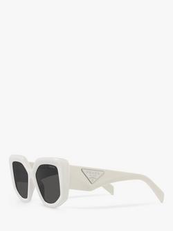 Prada PR14ZS Women's Irregular Sunglasses, Talc - view 2, Talc