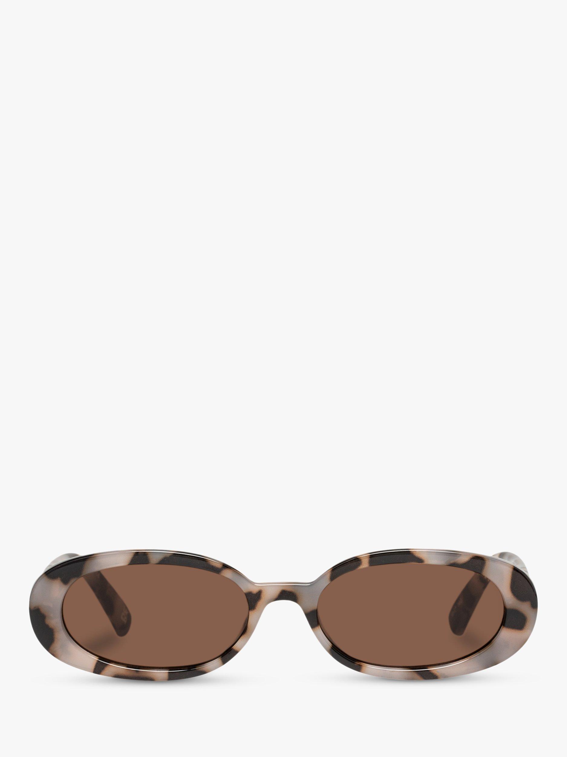 Product image 2 of 2, which shows Le Specs L5000176 Women's Outta Love Oval Sunglasses, Tortoise/Brown