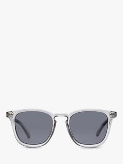 Le Specs Unisex No Biggie Polarised D-Frame Sunglasses, Clear/Grey