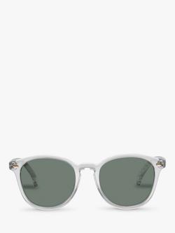 Le Specs L5000179 Unisex Bandwagon Polarised Round Sunglasses, Clear/Green - view 2, Clear/Green