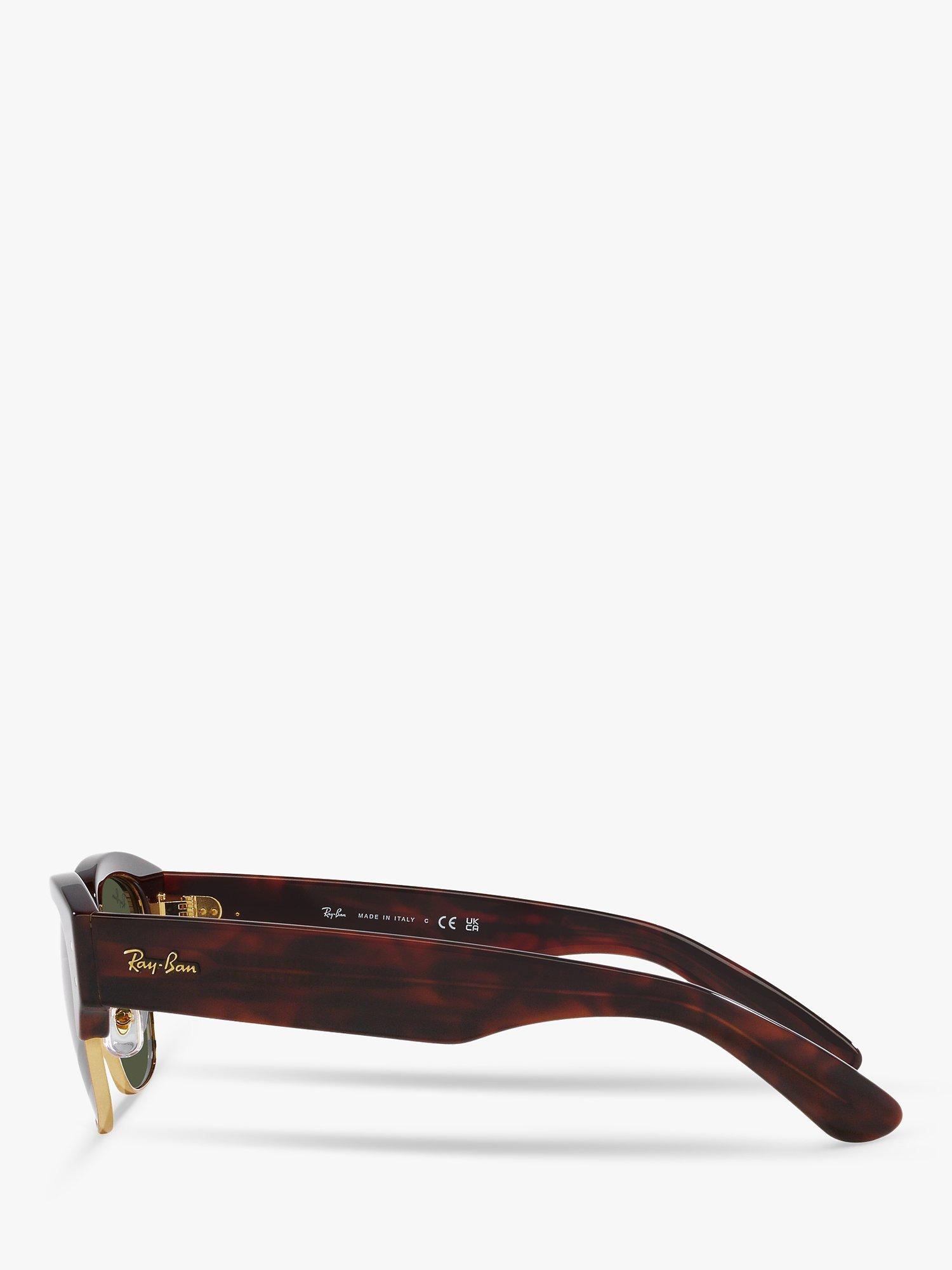 Product image 4 of 11, which shows Ray-Ban RB0316S Men's Mega Clubmaster Oval Sunglasses, Mock Tortoise/Gold