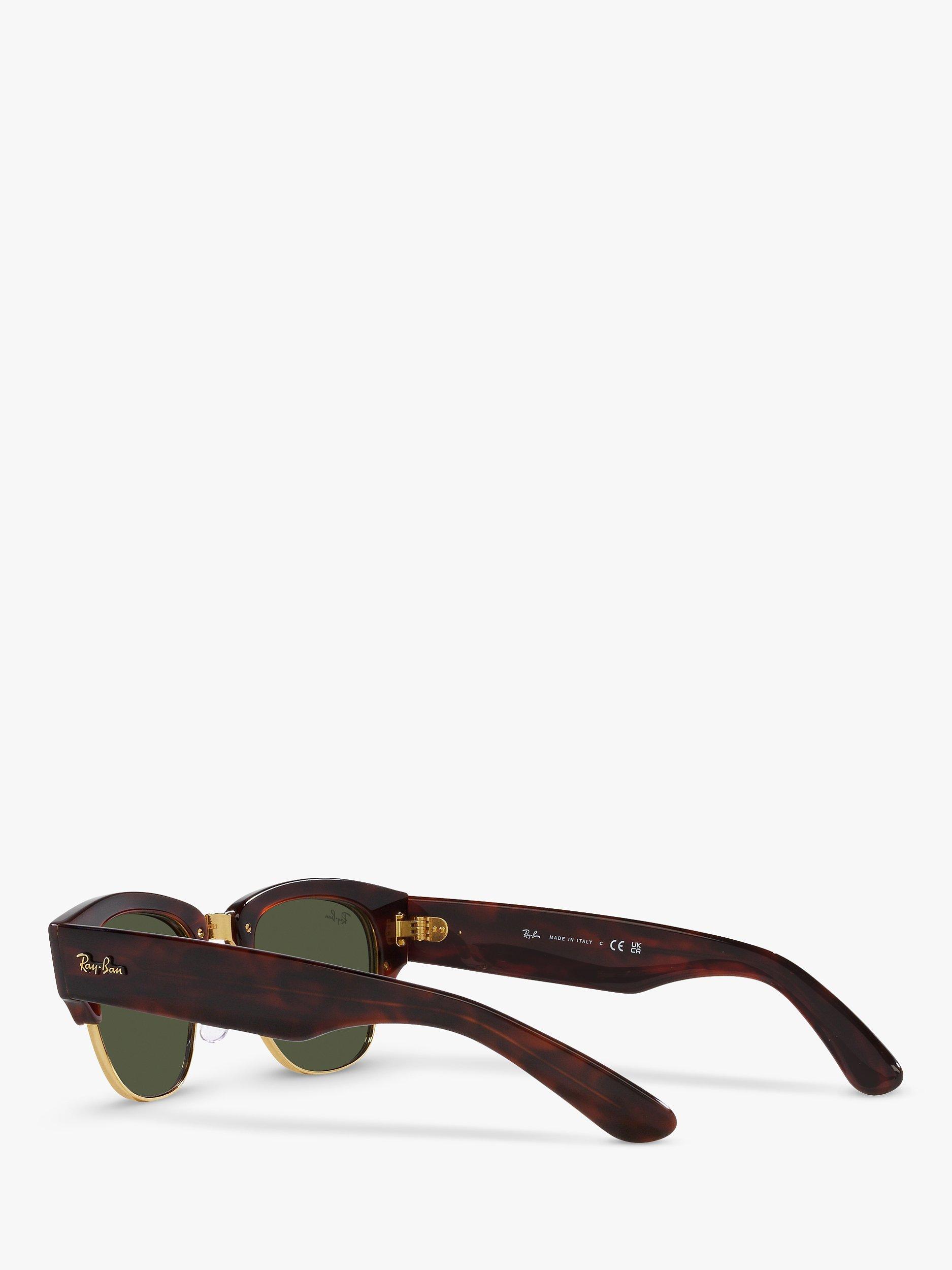 Product image 5 of 11, which shows Ray-Ban RB0316S Men's Mega Clubmaster Oval Sunglasses, Mock Tortoise/Gold
