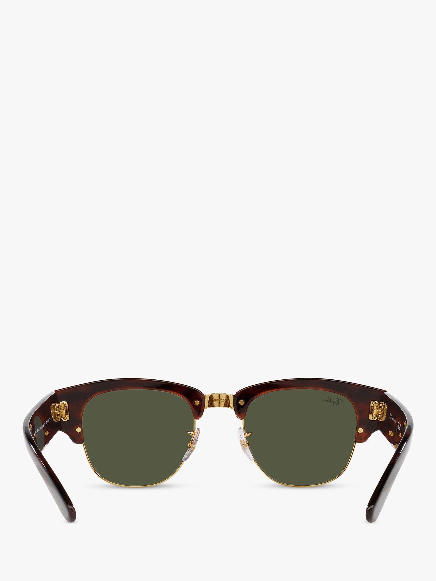 Product image 7 of 11, which shows Ray-Ban RB0316S Men's Mega Clubmaster Oval Sunglasses, Mock Tortoise/Gold