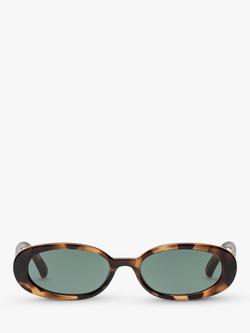 Le Specs Women's Outta Love Oval Sunglasses, Tortoise - view 2, Tortoise