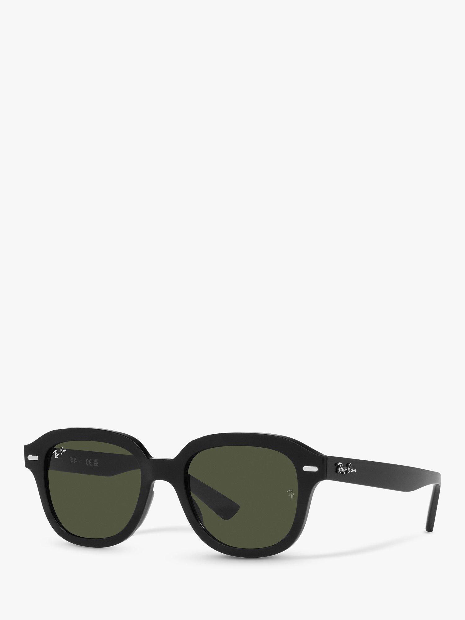 Ray Ban RB4398 Unisex Square Sunglasses Black Green