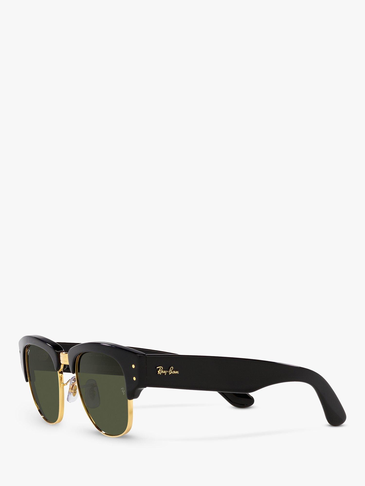 Product image 2 of 11, which shows Ray-Ban RB0316S Unisex Mega Clubmaster Cat's Eye Sunglasses, Black/Gold