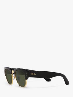 Ray-Ban RB0316S Unisex Mega Clubmaster Cat's Eye Sunglasses, Black/Gold - view 2, Black/Gold