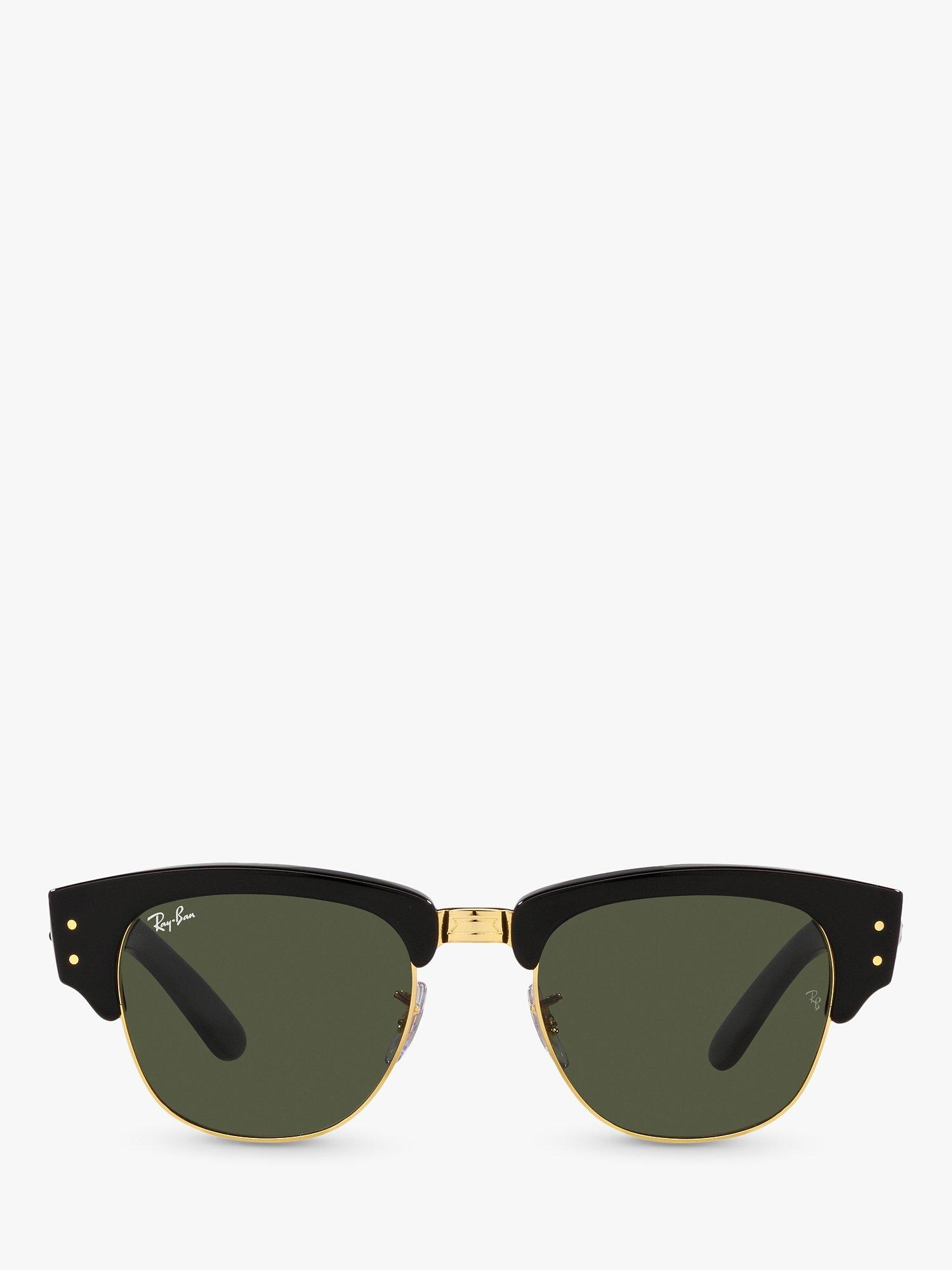 Product image 3 of 11, which shows Ray-Ban RB0316S Unisex Mega Clubmaster Cat's Eye Sunglasses, Black/Gold