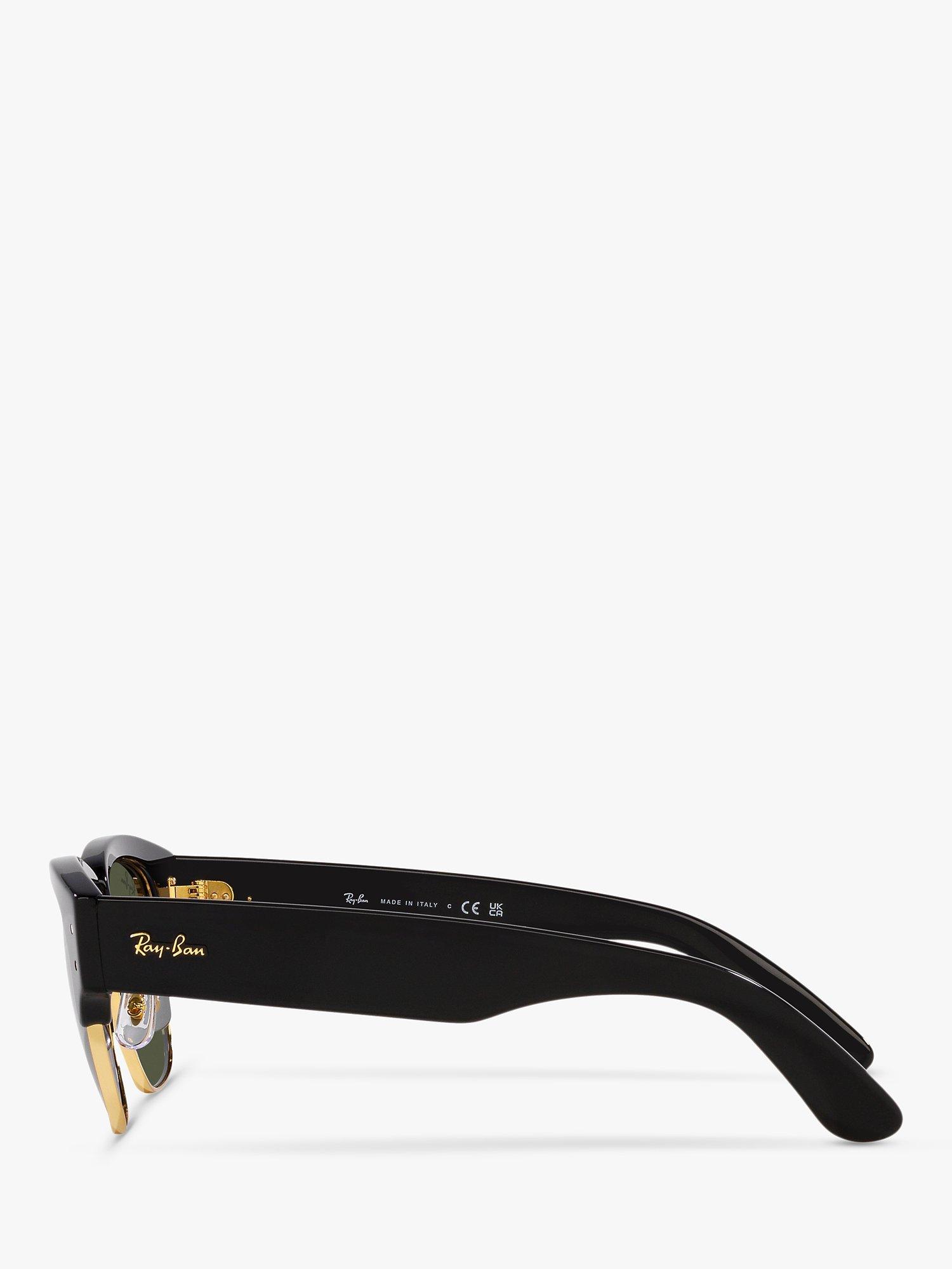 Product image 4 of 11, which shows Ray-Ban RB0316S Unisex Mega Clubmaster Cat's Eye Sunglasses, Black/Gold