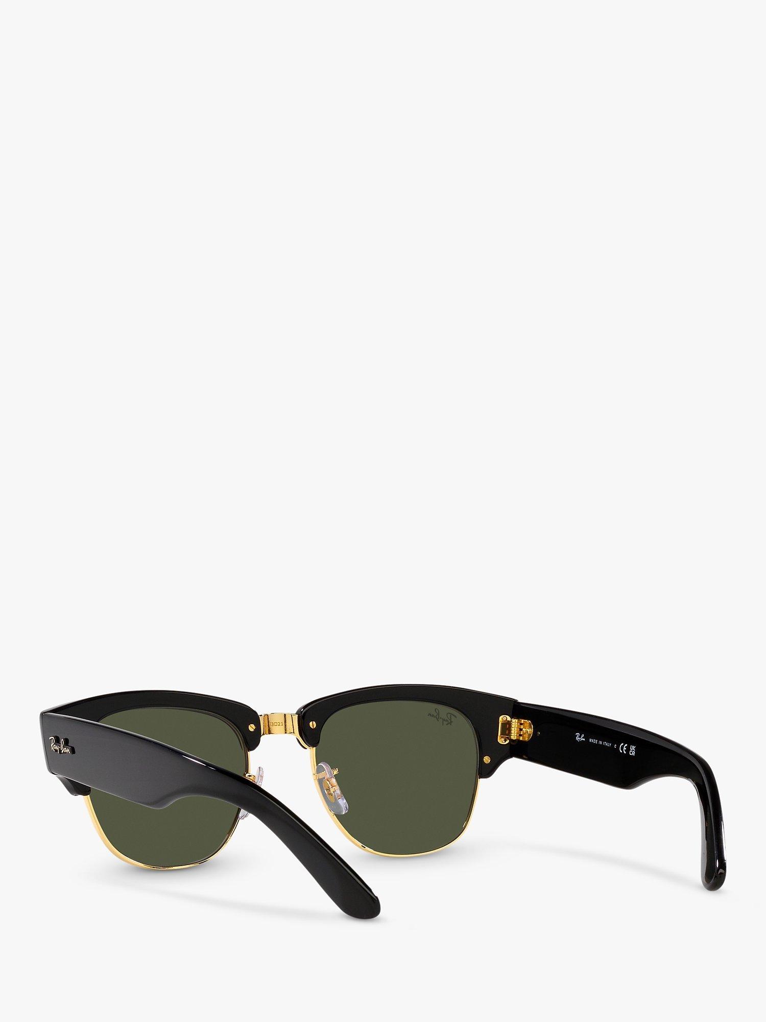 Product image 6 of 11, which shows Ray-Ban RB0316S Unisex Mega Clubmaster Cat's Eye Sunglasses, Black/Gold
