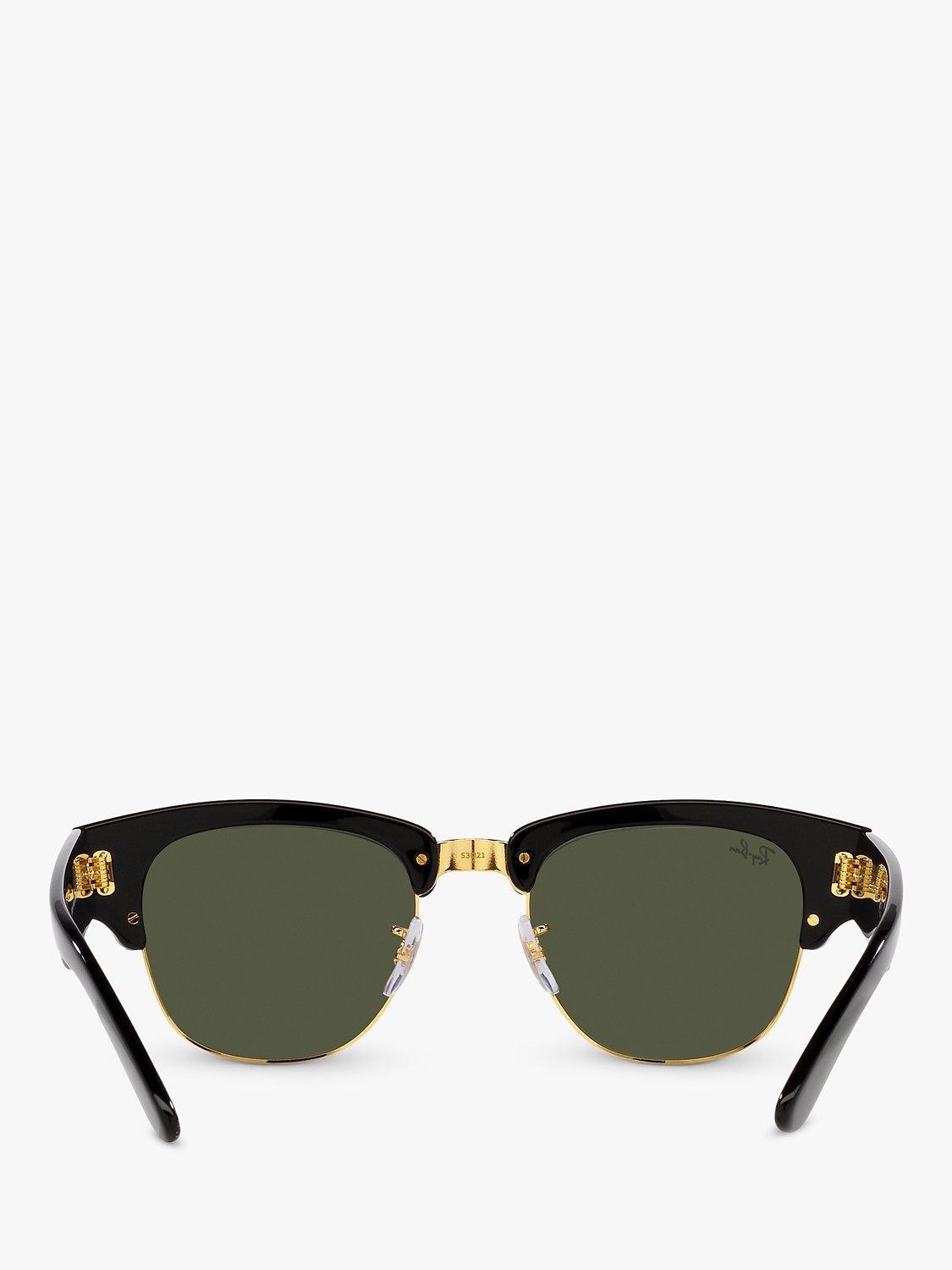 Product image 7 of 11, which shows Ray-Ban RB0316S Unisex Mega Clubmaster Cat's Eye Sunglasses, Black/Gold