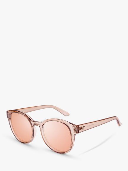 Le Specs L5000149 Women's Paramount Round Sunglasses, Tan, Tan