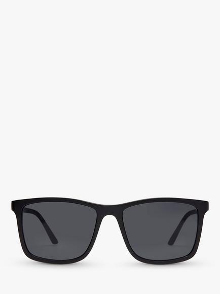 Le Specs L5000181 Men's Master Tamers Rectangular Sunglasses, Black/Grey - view 2, Black/Grey