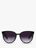 Le Specs L5000145 Women's Armada Round Sunglasses, Black/Purple Gradient