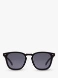 Le Specs Unisex No Biggie Polarised D-Frame Sunglasses, Black/Grey