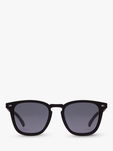 Le Specs Unisex No Biggie Polarised D-Frame Sunglasses - view 2, Black