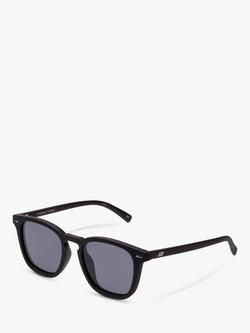 Le Specs Unisex No Biggie Polarised D-Frame Sunglasses, Black/Grey