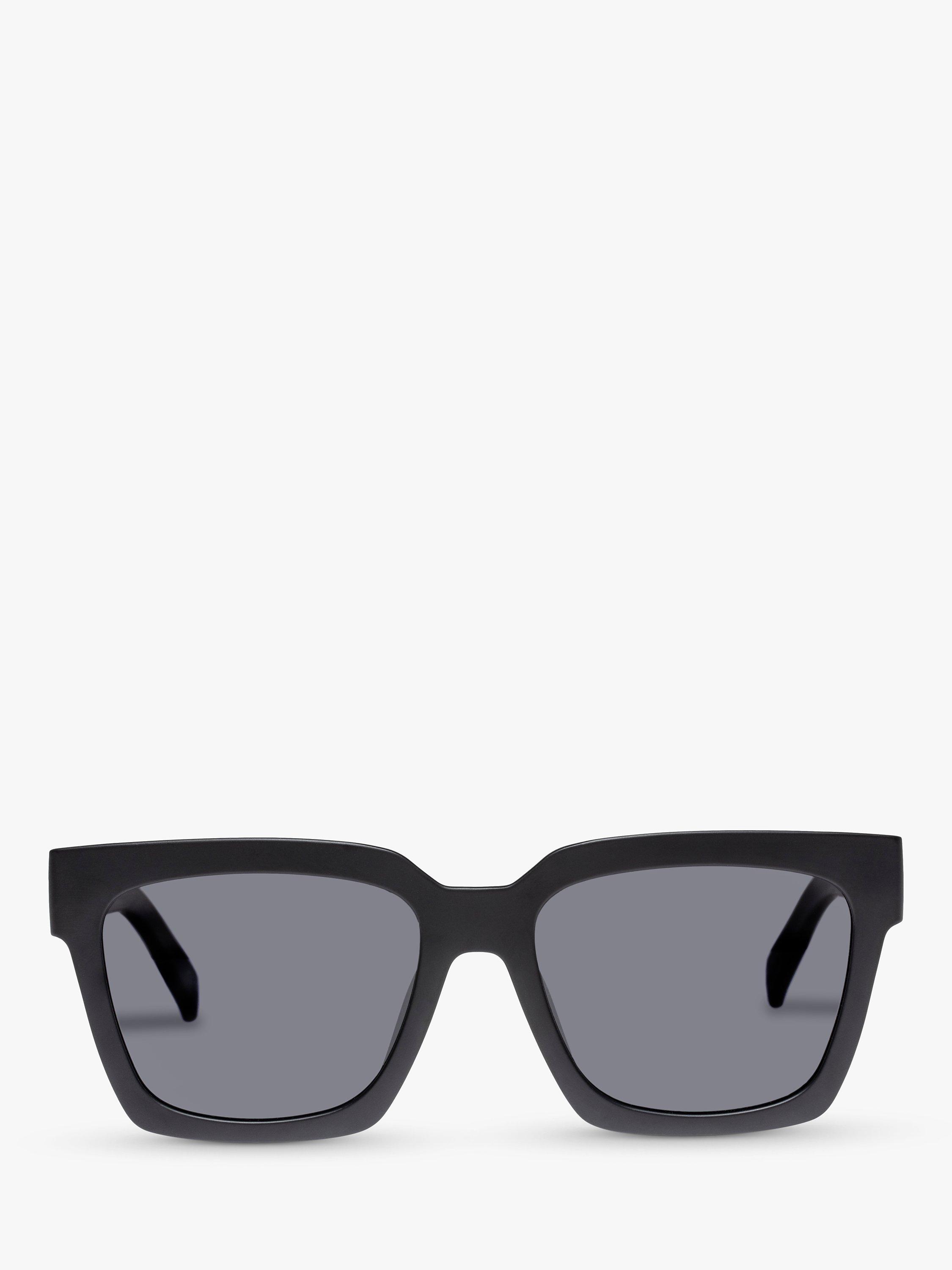Product image 2 of 2, which shows Le Specs L5000178 Unisex Weekend Riot Polarised D-Frame Sunglasses, Black/Grey