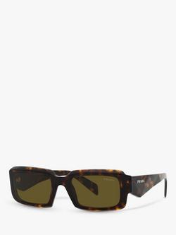 Prada PR 27ZS Unisex Rectangular Sunglasses, Tortoise, Tortoise