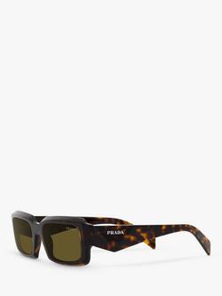 Prada PR 27ZS Unisex Rectangular Sunglasses, Tortoise - view 2, Tortoise
