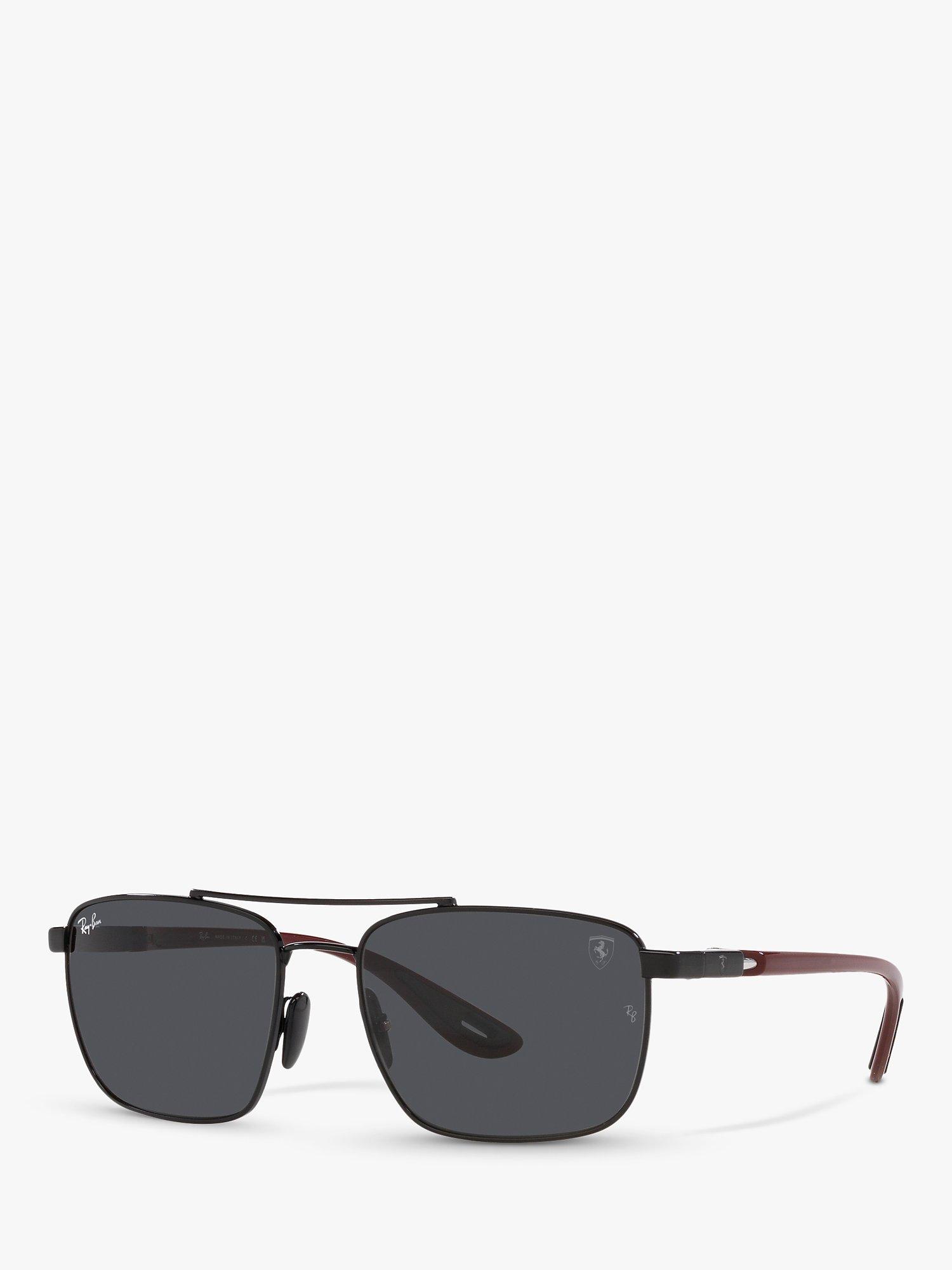 Product image 1 of 11, which shows Ray-Ban RB3715M Scuderia Ferrari Men's Square Sunglasses, Black/Grey
