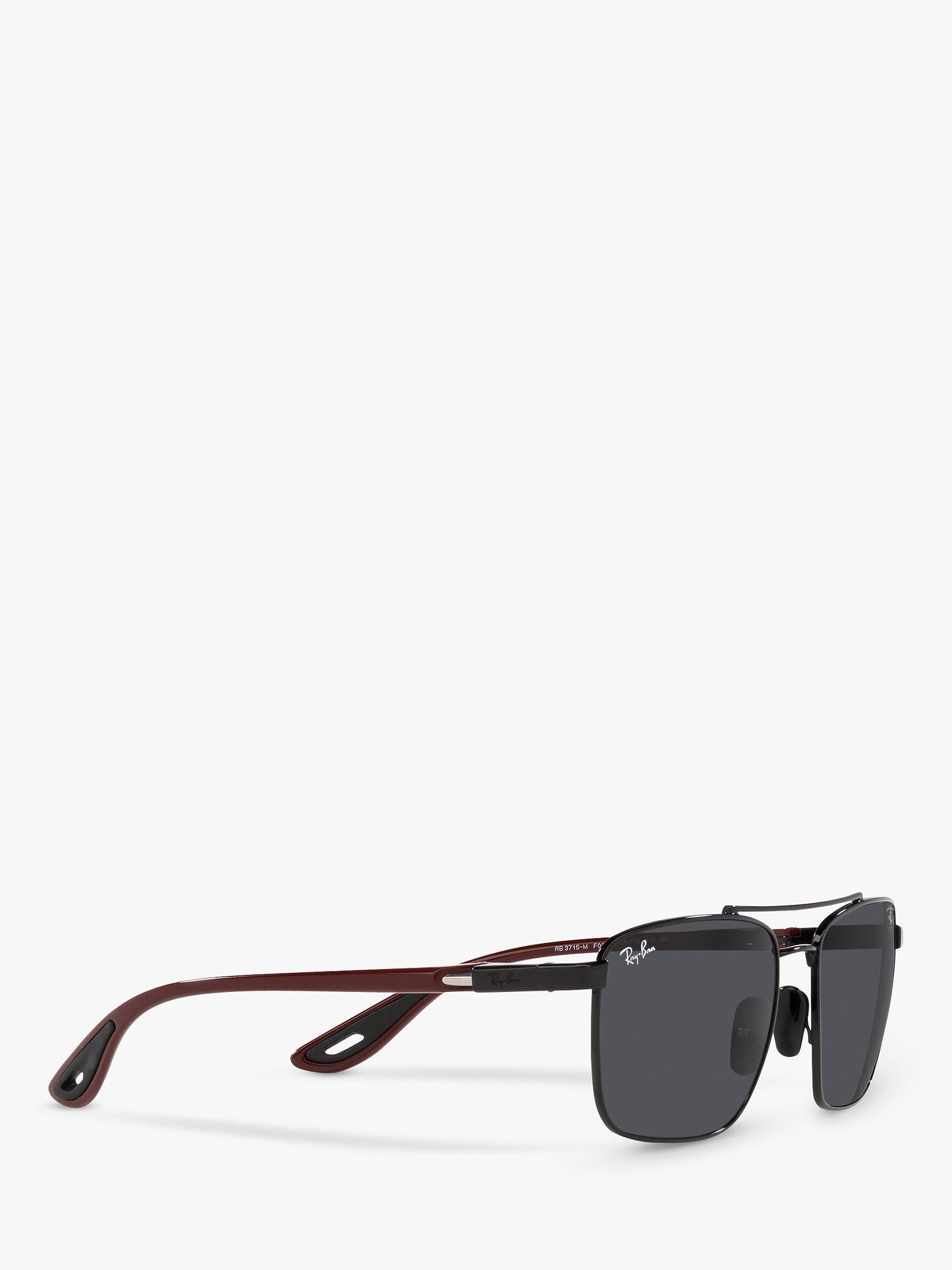 Product image 11 of 11, which shows Ray-Ban RB3715M Scuderia Ferrari Men's Square Sunglasses, Black/Grey