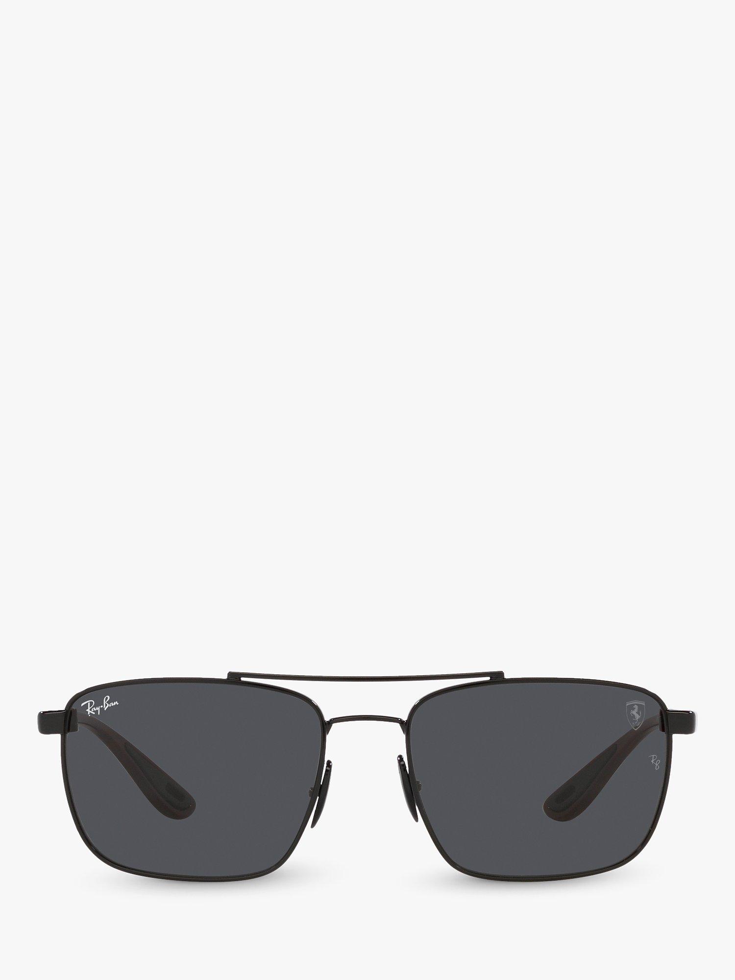 Product image 3 of 11, which shows Ray-Ban RB3715M Scuderia Ferrari Men's Square Sunglasses, Black/Grey