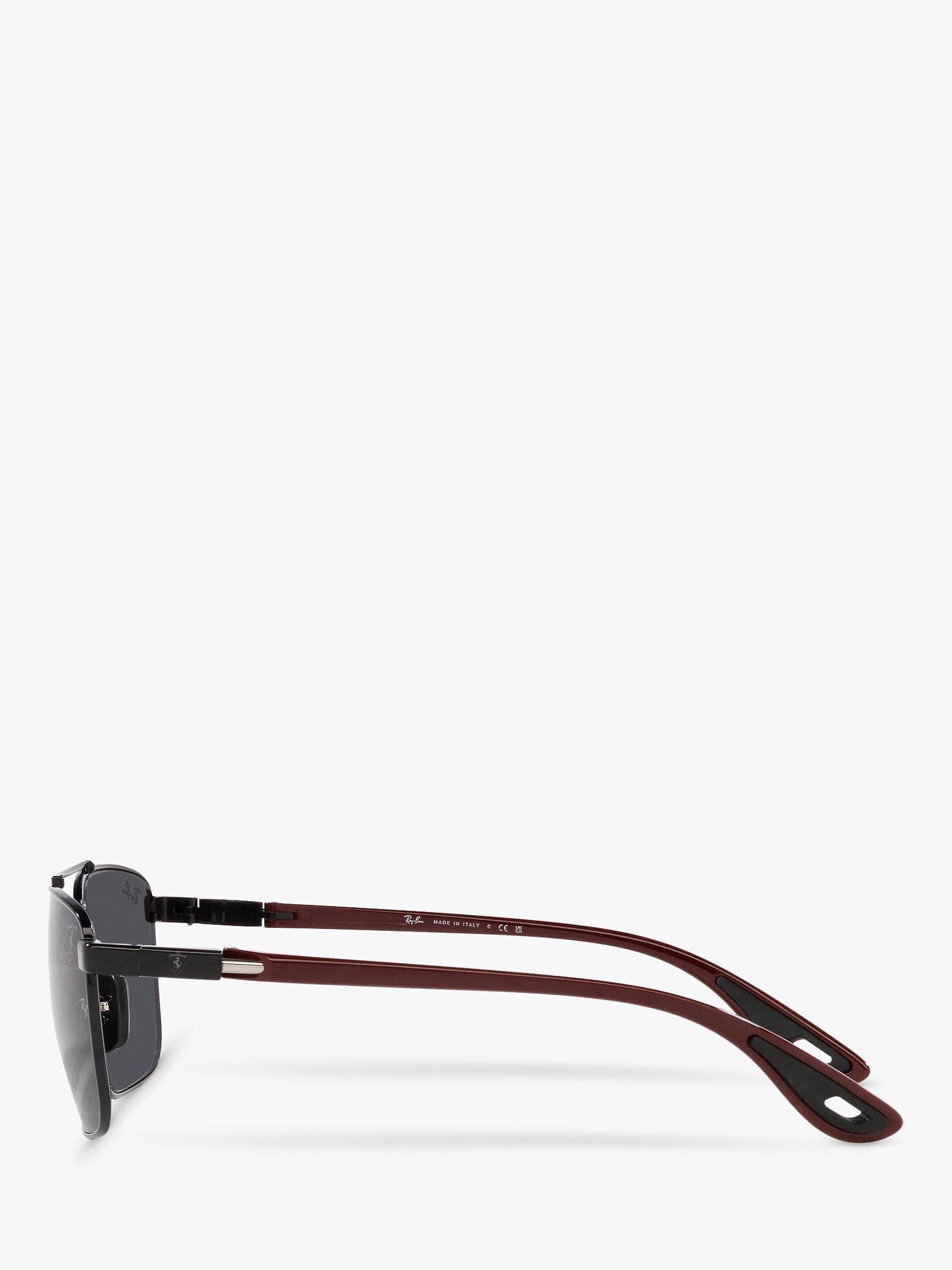 Product image 4 of 11, which shows Ray-Ban RB3715M Scuderia Ferrari Men's Square Sunglasses, Black/Grey