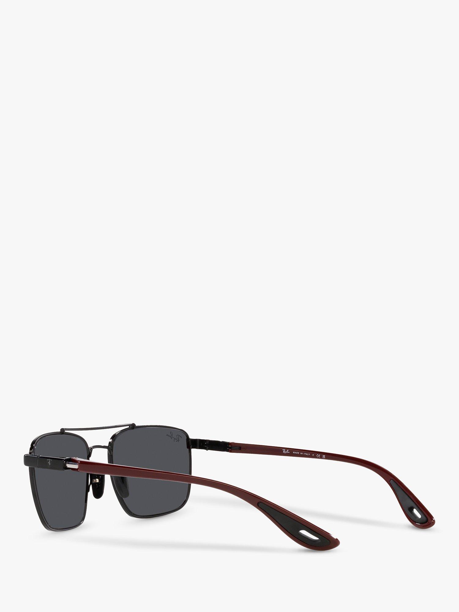 Product image 5 of 11, which shows Ray-Ban RB3715M Scuderia Ferrari Men's Square Sunglasses, Black/Grey