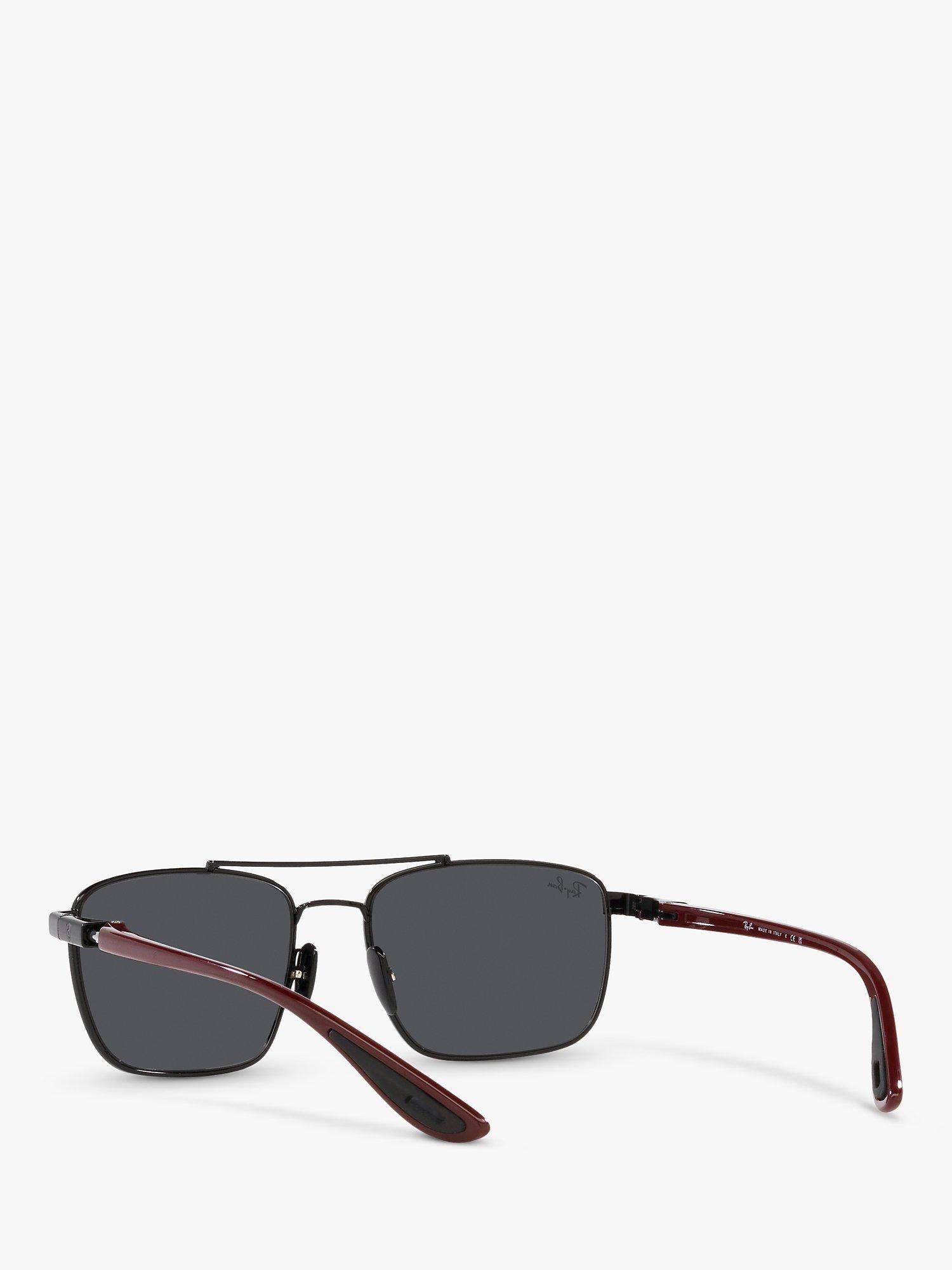Product image 6 of 11, which shows Ray-Ban RB3715M Scuderia Ferrari Men's Square Sunglasses, Black/Grey