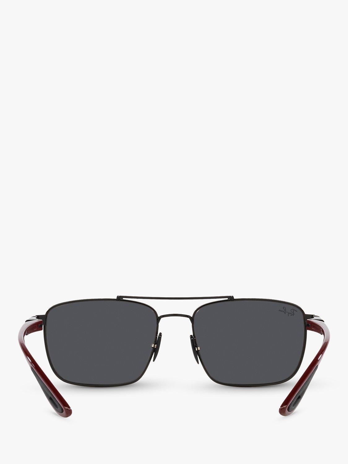 Product image 7 of 11, which shows Ray-Ban RB3715M Scuderia Ferrari Men's Square Sunglasses, Black/Grey
