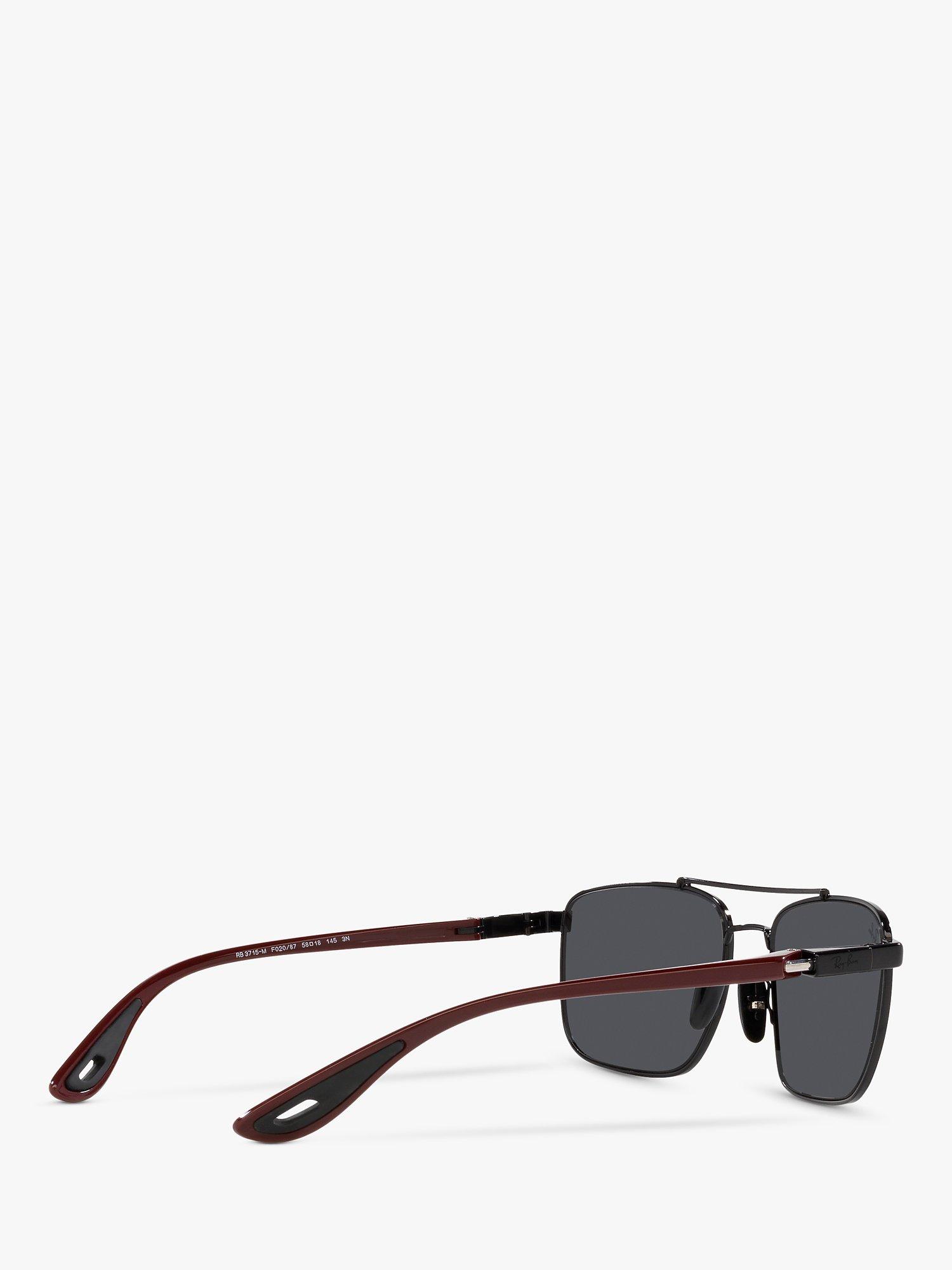 Product image 9 of 11, which shows Ray-Ban RB3715M Scuderia Ferrari Men's Square Sunglasses, Black/Grey