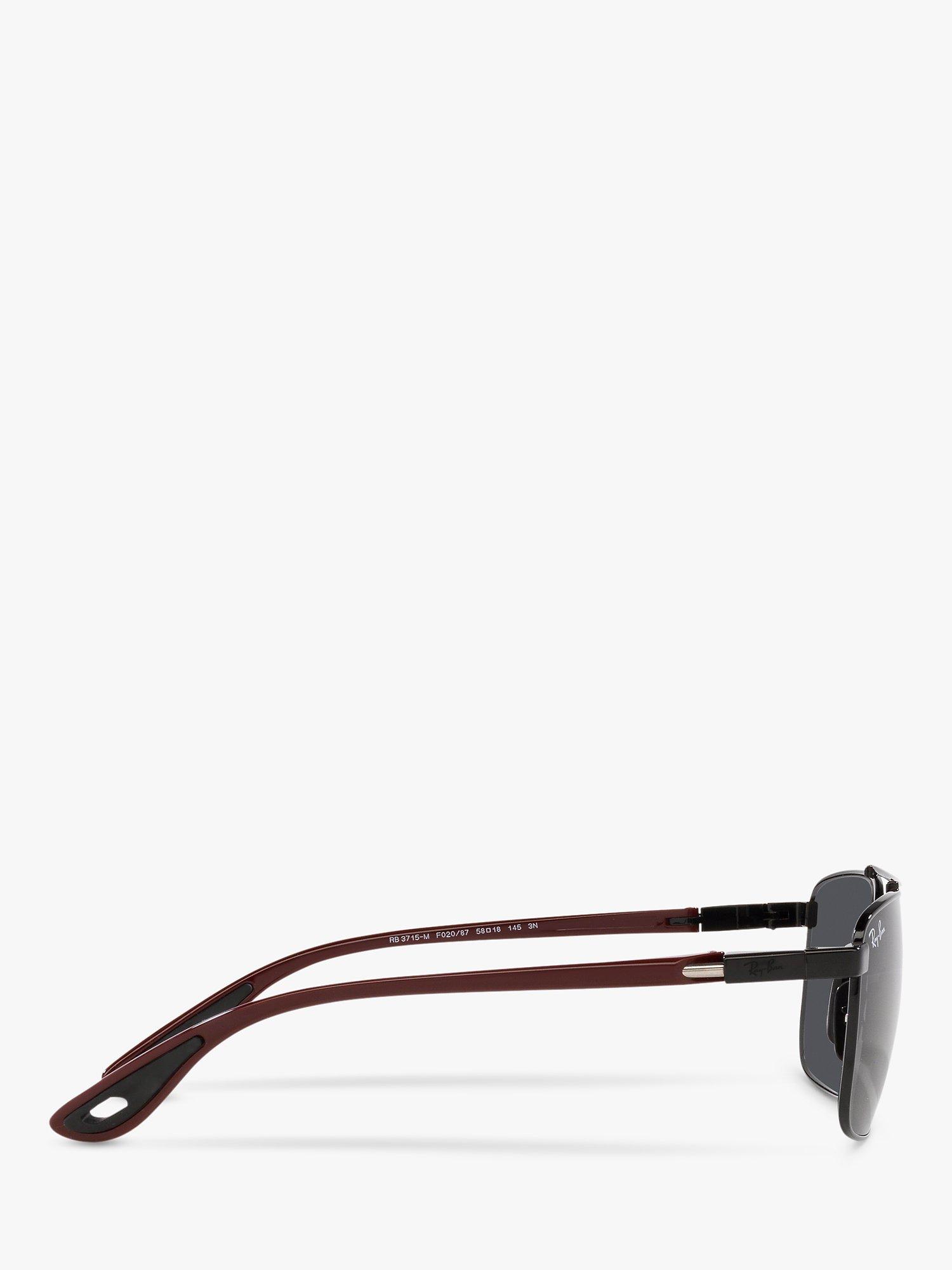 Product image 10 of 11, which shows Ray-Ban RB3715M Scuderia Ferrari Men's Square Sunglasses, Black/Grey