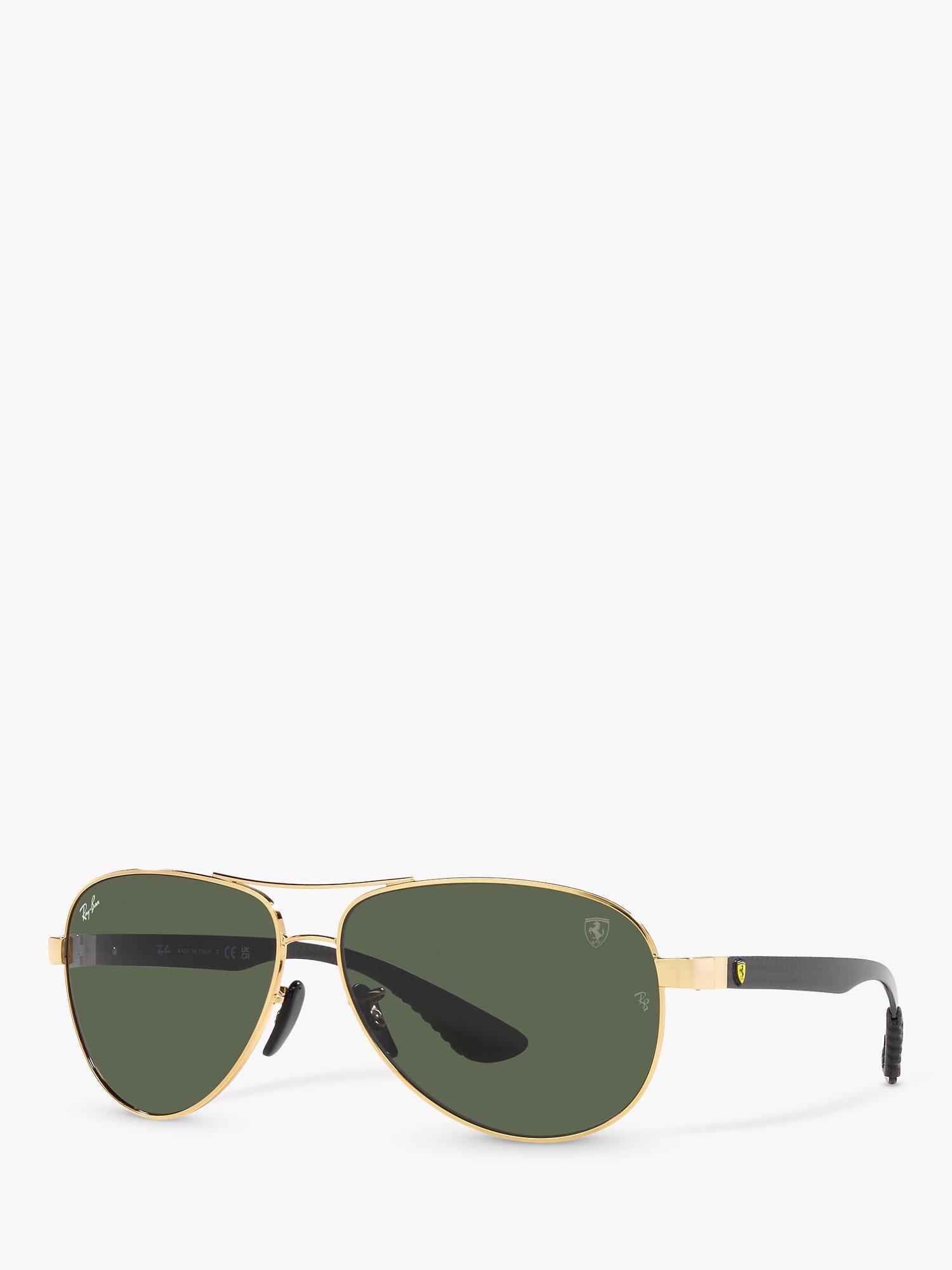 Product image 1 of 11, which shows Ray-Ban RB8331 Men's Aviator Sunglasses, Arista/Green