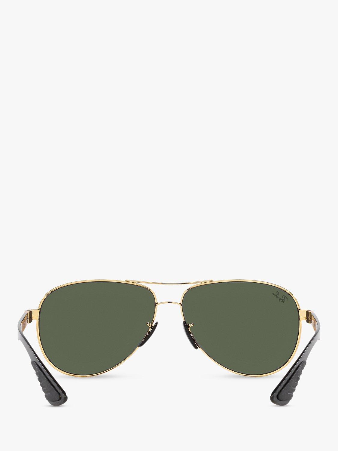 Product image 7 of 11, which shows Ray-Ban RB8331 Men's Aviator Sunglasses, Arista/Green