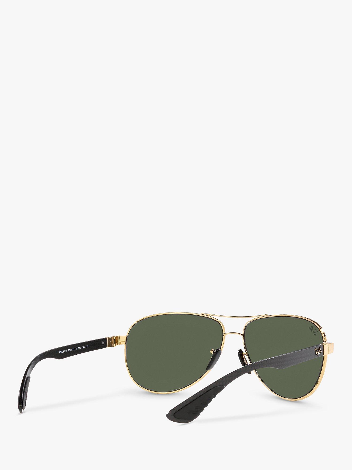 Product image 8 of 11, which shows Ray-Ban RB8331 Men's Aviator Sunglasses, Arista/Green