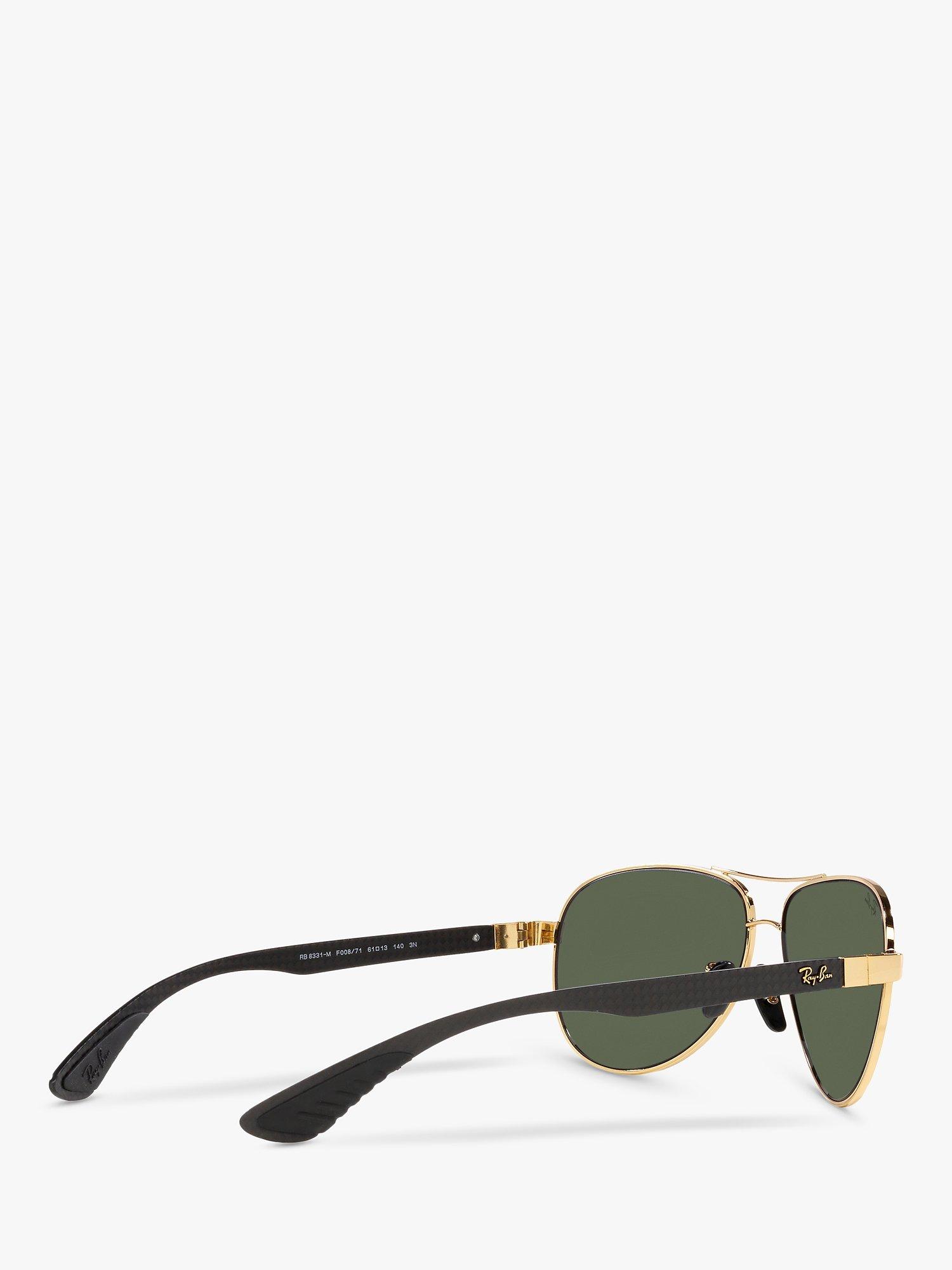 Product image 9 of 11, which shows Ray-Ban RB8331 Men's Aviator Sunglasses, Arista/Green