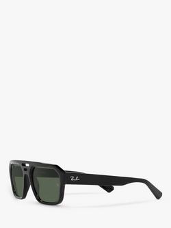 Ray-Ban RB4397 Men's Corrigan Rectangular Sunglasses, Black - view 2, Black