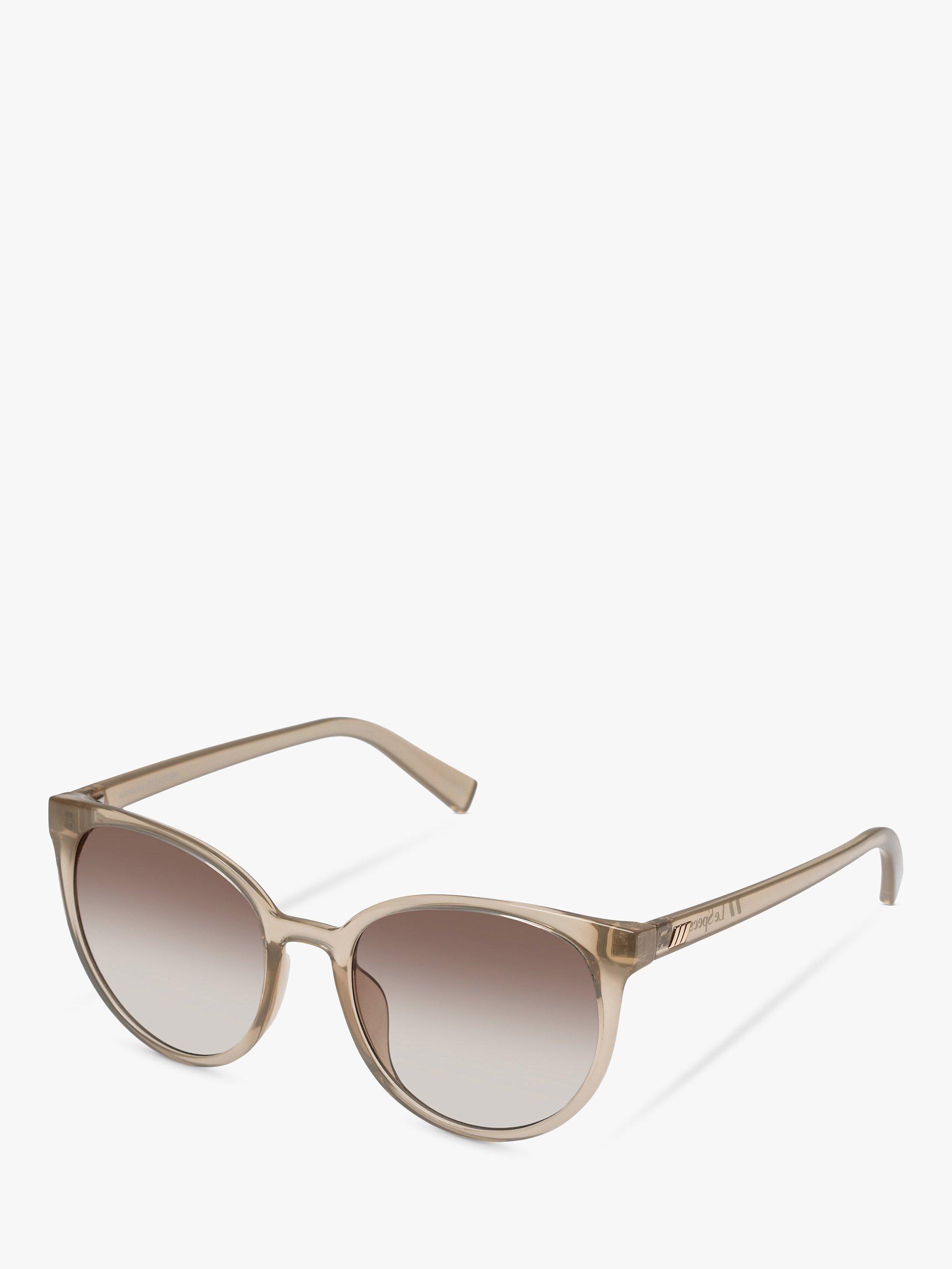 Product image 1 of 2, which shows Le Specs L5000171 Women's Armada Round Sunglasses, Clear Beige/Beige Gradient