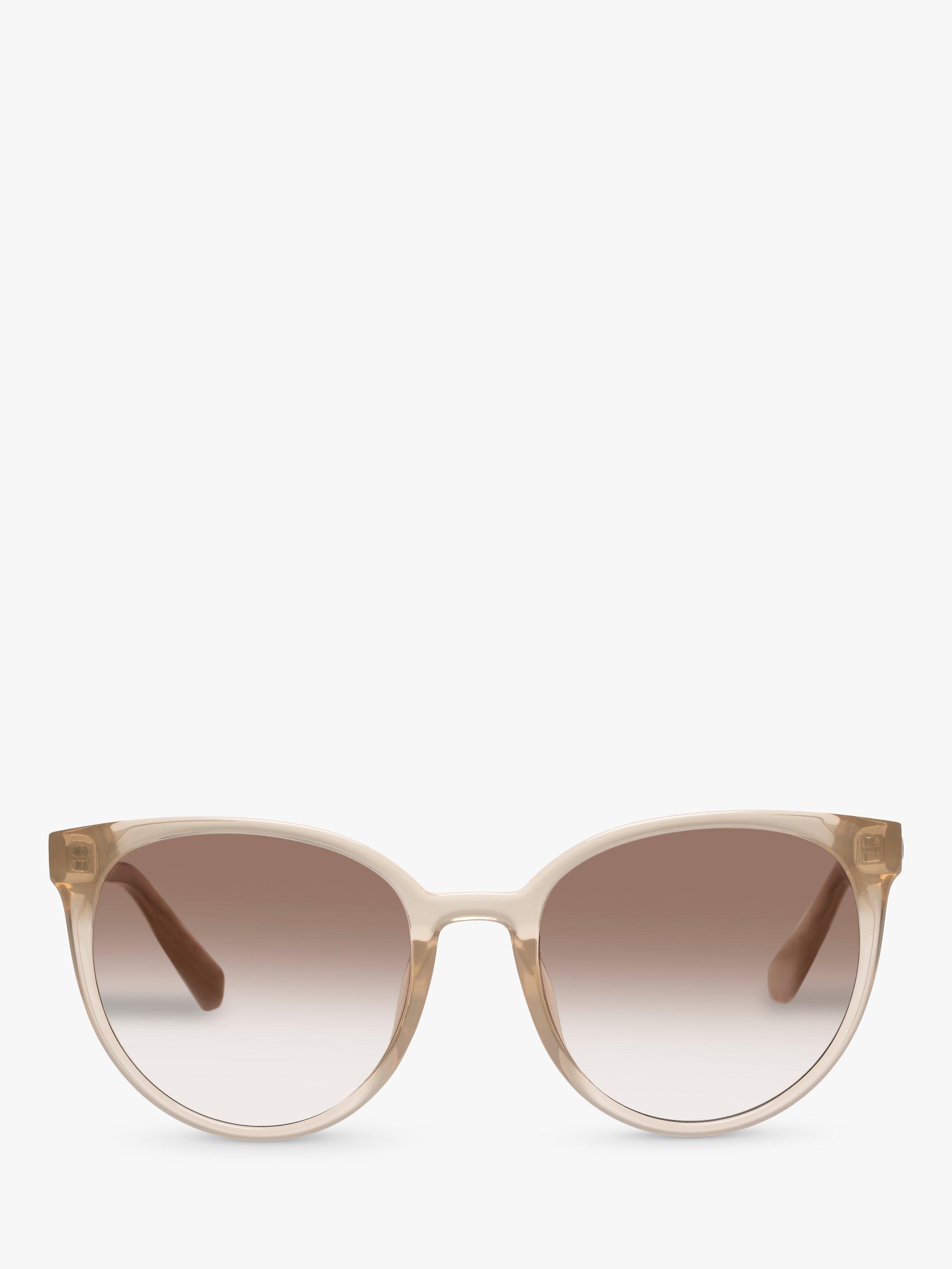 Product image 2 of 2, which shows Le Specs L5000171 Women's Armada Round Sunglasses, Clear Beige/Beige Gradient