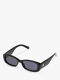 Le Specs Women's Unreal Rectangular Sunglasses, Black L5000165