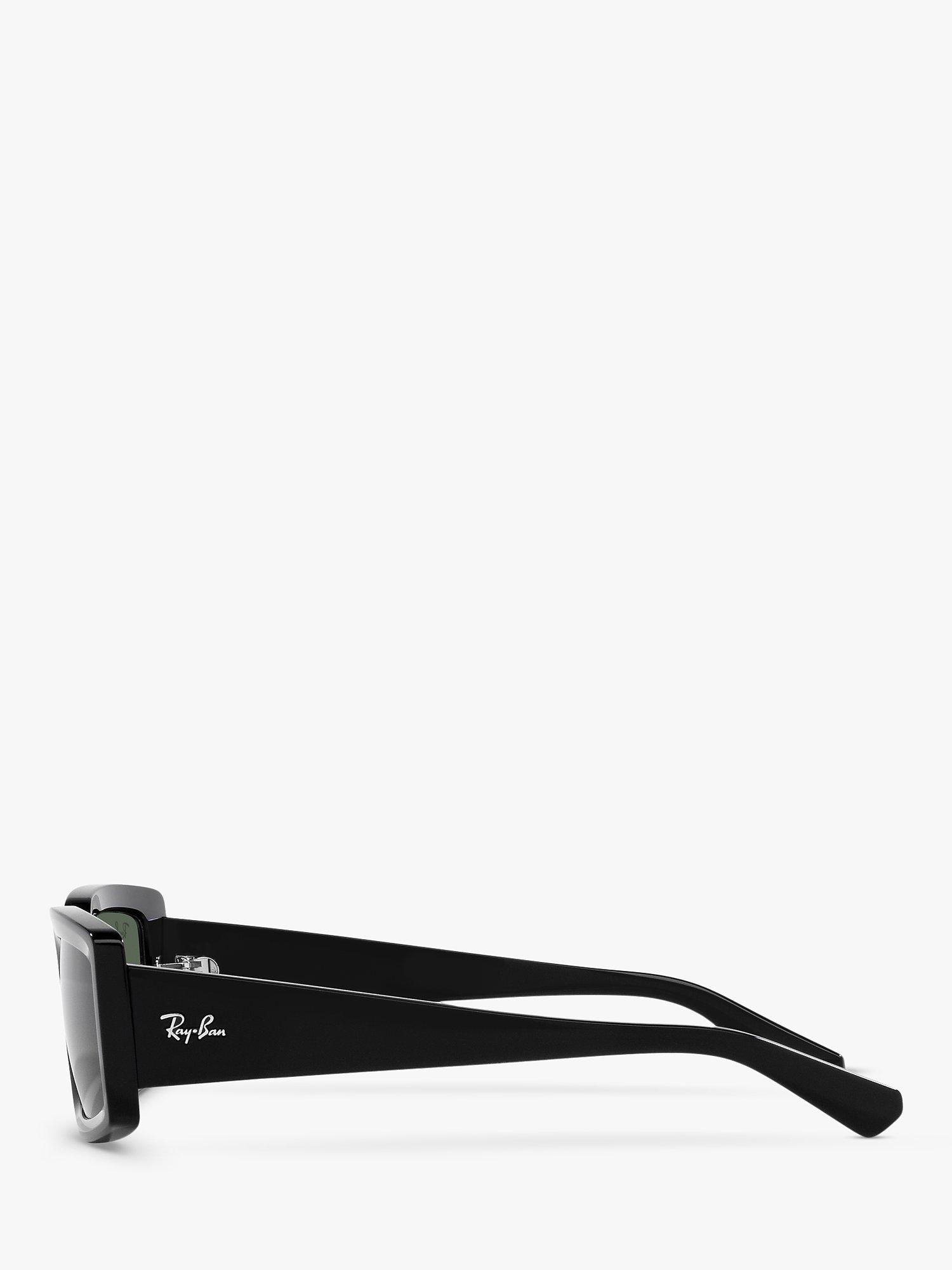 Product image 4 of 11, which shows Ray-Ban RB4395 Women's Kiliane Rectangular Sunglasses, Black