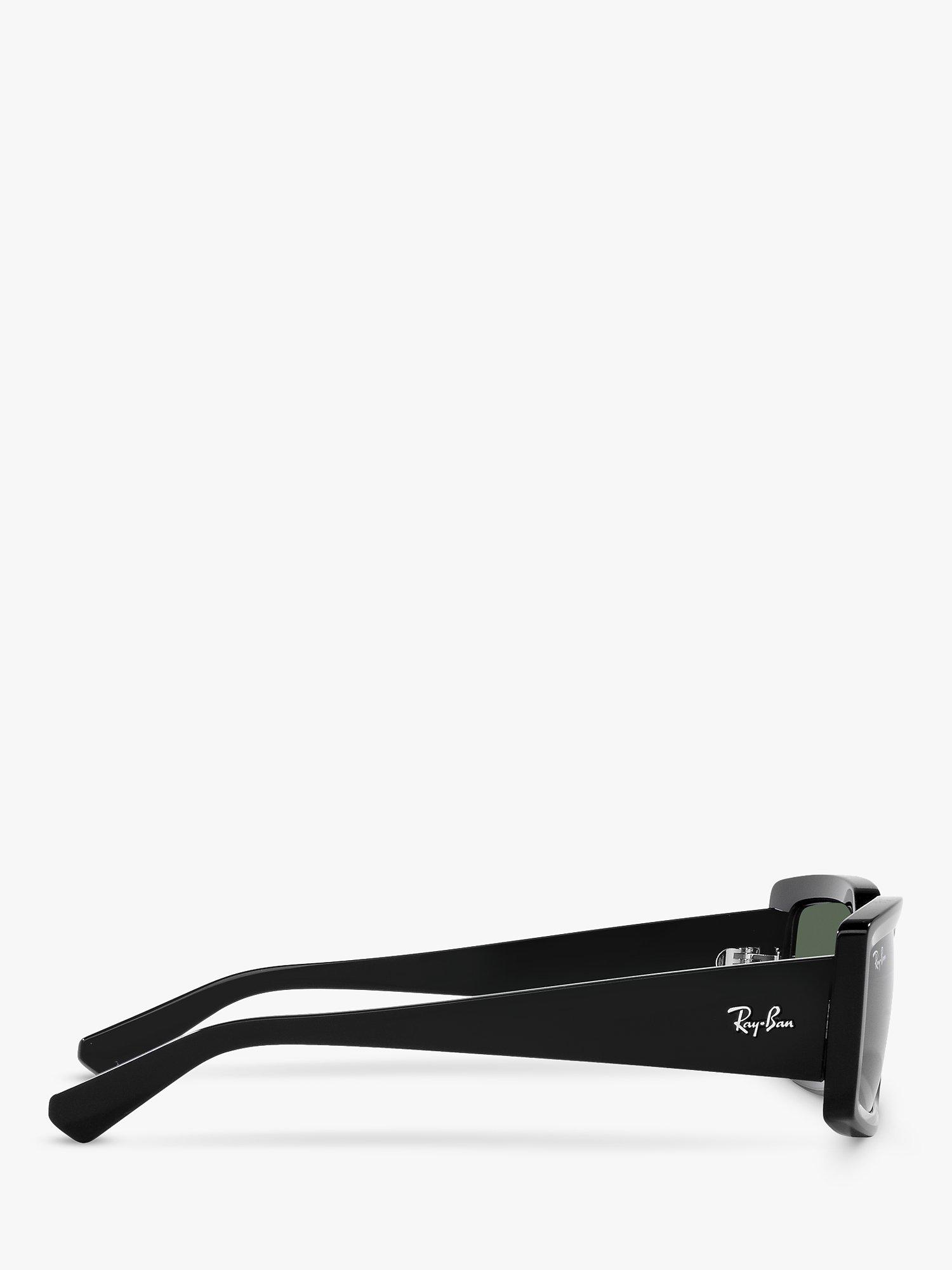 Product image 10 of 11, which shows Ray-Ban RB4395 Women's Kiliane Rectangular Sunglasses, Black