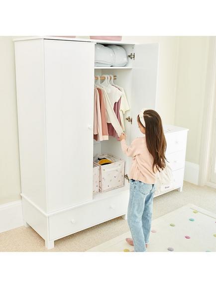 Great Little Trading Co Lulworth Double Wardrobe, White - view 2, White