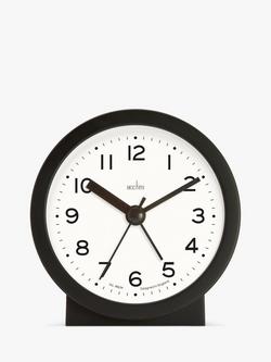 Acctim Mia Analogue Alarm Clock, Black